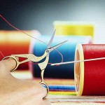 Acronde 2PCS Vintage Stork Shape Sewing Scissors Stainless Steel Tailor Scissors Sharp Sewing Shears for Embroidery, Sewing, Craft, Art Work & Everyday Use (Gold)