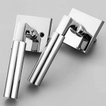 Entrance Door Handle, Door Levers Suitable for Door Handles of Commercial and Residential Outdoor Doors, Entrance Doors, Villa Doors and So On, AA Door Handle. (Polished Silver) (Polish Silver)