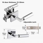 Entrance Door Handle, Door Levers Suitable for Door Handles of Commercial and Residential Outdoor Doors, Entrance Doors, Villa Doors and So On, AA Door Handle. (Polished Silver) (Polish Silver)